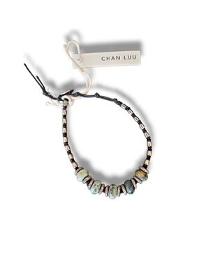Chan Luu Multitone Turquoise and Gold Bead Bracelet